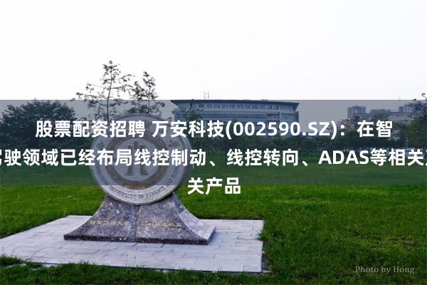 股票配资招聘 万安科技(002590.SZ)：在智能驾驶领域已经布局线控制动、线控转向、ADAS等相关产品